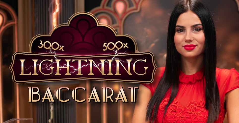 Lightning Baccarat by Evolution, showcased at starcasinoit.org – game logo